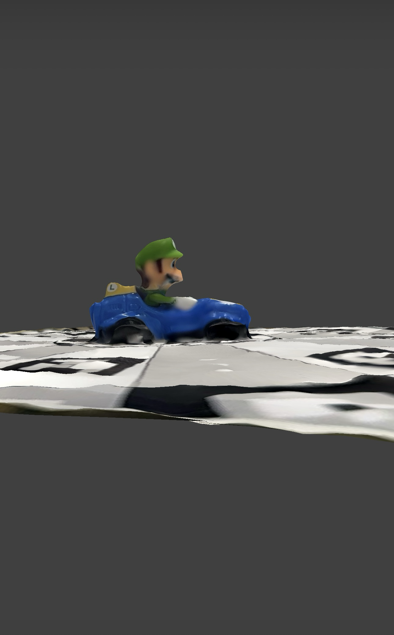 Display of the 3D scan of the Mario toys