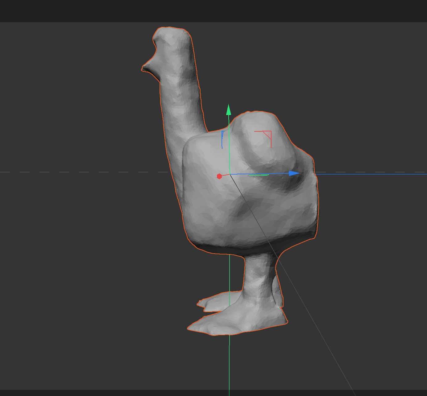 Display of the C4D of the duck